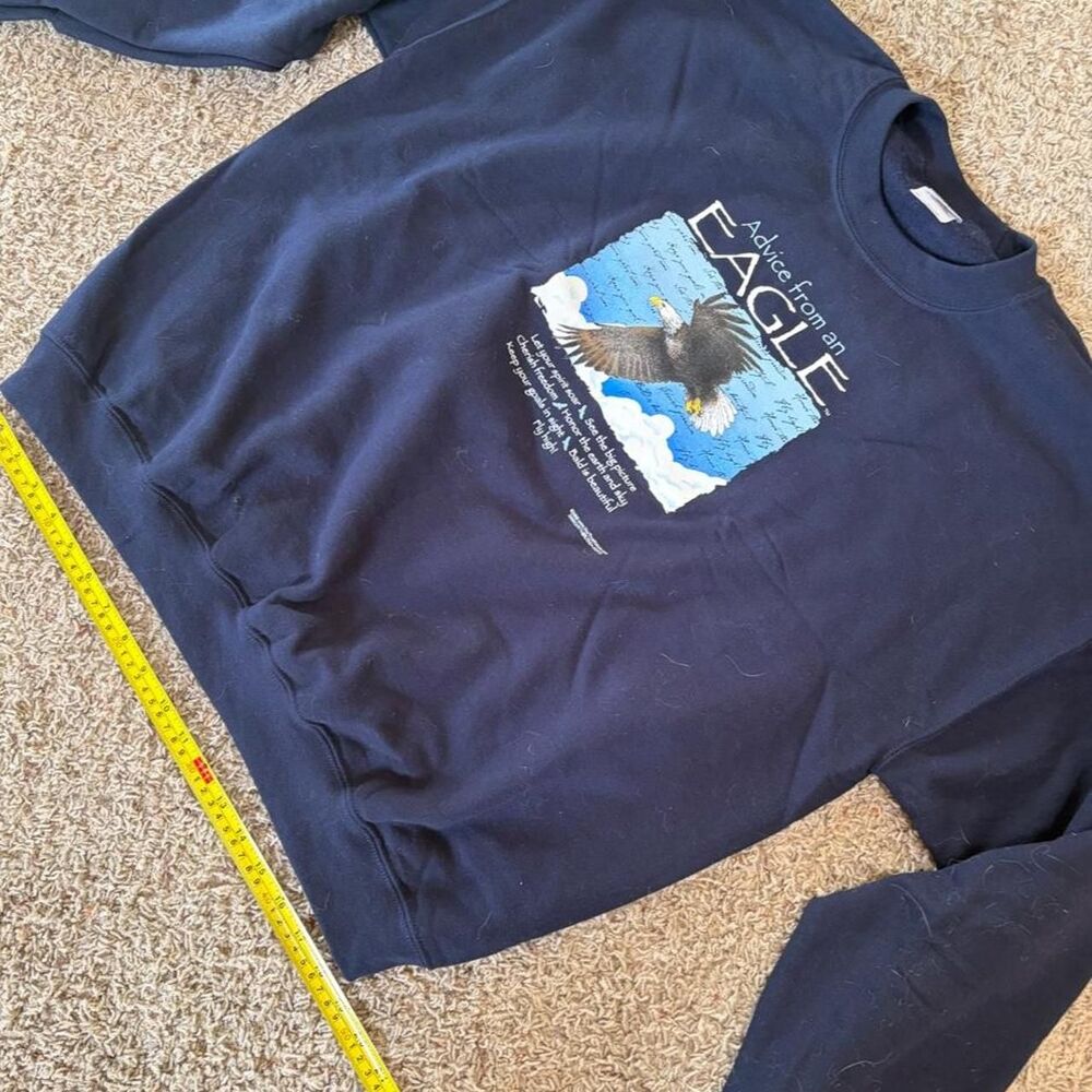 Eagle Men's Navy and Black Sweatshirt